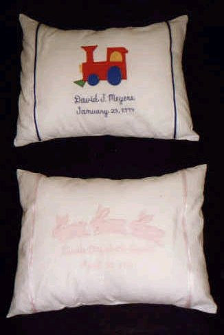 Baby Pillow With Full Name and Date of Birth Personalization